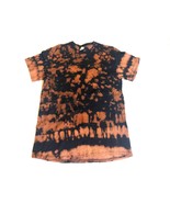 Black Brown Bleach Tie Dyed T-shirt.- Size M - £11.71 GBP