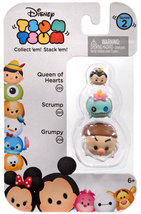 Disney Tsum Tsum 3 Pack Series 2 Queen of Hearts 225 Scrump 225 Grumpy 209 Mini - £6.29 GBP