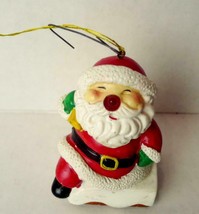 Santa Claus in a chimney  3&quot; hanging  Ornament Decoration vintage 1990&#39;s - £6.23 GBP