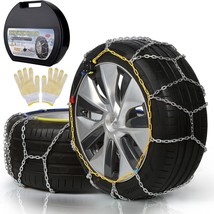 HKN130 Snow Chains for Car Pickup Trucks SUV Auto-Fixing Device Adjustable - £37.13 GBP