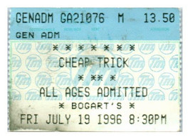 Billet De Concert Cheap Trick 19 Juillet 1996 Cincinnati Ohio - $39.58