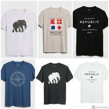 Banana Republic Men&#39;s Short Sleeve Trendy T-Shirts, S M L XL XXL, Choice - NEW - £10.73 GBP+