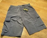 Lightweight Soft Canvas Wide Leg Gray Cargo Shorts Bignd Sz 32-34 (Mediu... - $13.46