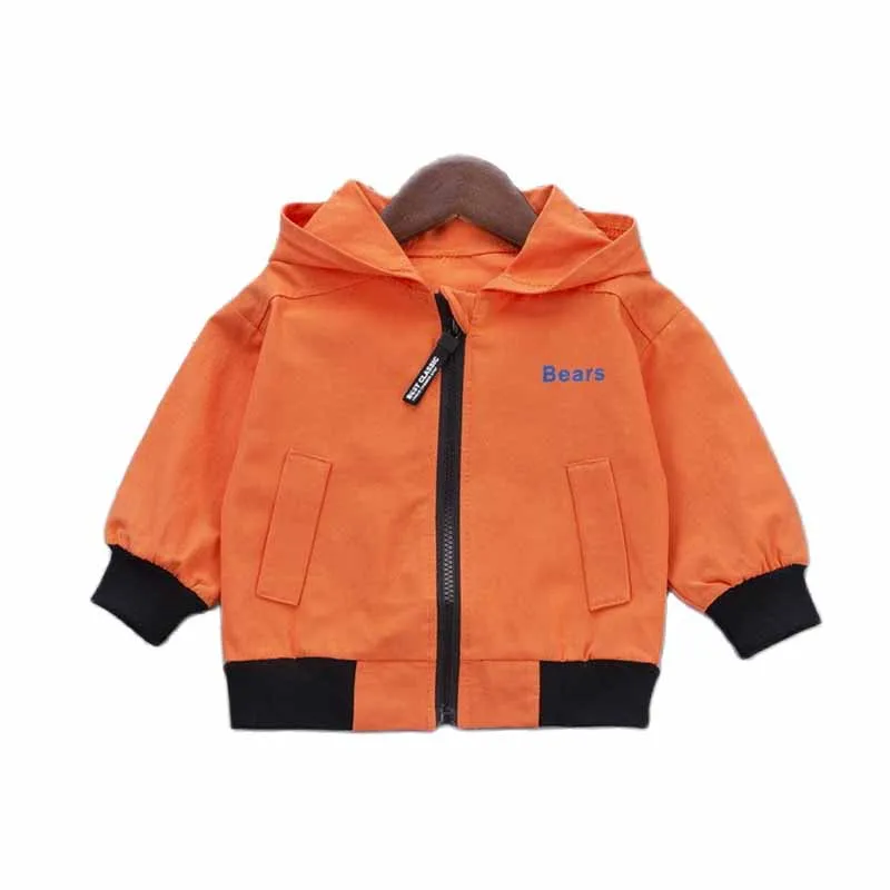 Spring Autumn Boys Windbreaker Letter Jackets Fashion Splicing Zipper Ho... - $108.56