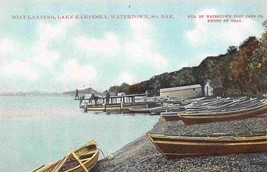 Boat Landing Lake Kampeska Watertown South Dakota 1910c postcard - £5.45 GBP
