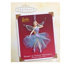 QXI6412 Barbie As Titania Midsummer Night's Dream 2005 Hallmark Keepsake Ornamen - $23.88