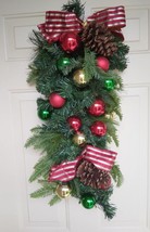Vintage Christmas Swag Wreath 28&quot; - £6.99 GBP