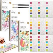 3 Pack Pocket Watercolor Painting Book Travel Pocket Watercolor Kit Mini... - $36.37