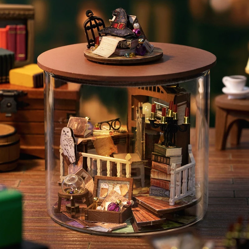 Cutebee DIY Dollhouse Kit 3D Magic Miniature Doll House Furniture Model Lighting - £25.84 GBP+
