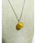Amber bead-16mm-necklace &amp; 925 Stering silver - $45.00