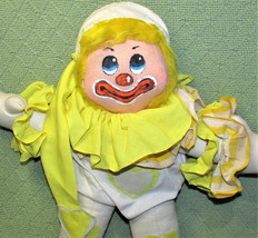 1978 Annette Little Clown Doll Yellow Stuffed 18" Vintage Enesco Decorative - $22.05