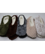 Women&#39;s Faux Fur Indoor Slipper Socks w/ Grippers Lot of 5 Styles Small ... - $27.60