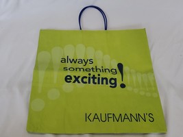 VINTAGE Kaufmann&#39;s Department Store Always Exciting Paper Shopping Bag - $19.79