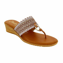Italiana by Italian Shoemakers Women&#39;s Barbyy Wedge Sandals 11M White NEW - £35.48 GBP