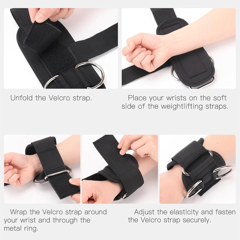 Weight Lifting Straps,Lifting Wrist Straps,Weight Straps,With D-Rings,Wrist Wrap Item image 3