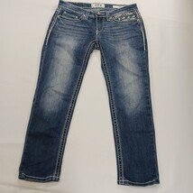 Daytrip Aries DBK514 Women's Blue Stretch Denim Low Rise Cropped Jeans (27×25) image 15