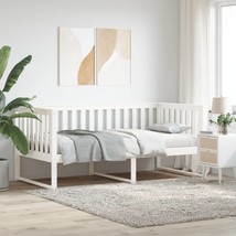 Day Bed White 100x200 cm Solid Wood Pine - £133.04 GBP