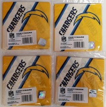NFL Los Angeles Chargers Lot of 4 Napkin Packs Sports Parties Tailgates Man Cave - £14.69 GBP