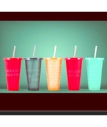Starbucks Christmas Holiday 2019 Cold Cups NEW Cups Lids &amp; Straws - $425.36 MXN