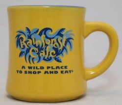 Rainforest Café Vintage 1999 Yellow Coffee Mug Cup Logo Souvenir Collectible - £9.26 GBP