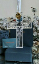 Waterford Crystal Cross Ornament Clear 2021 Annual Christmas #1059686 Gift NEW - £55.95 GBP