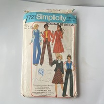 Simplicity 7721 Sewing Pattern 1976 Size 8 Bust 29 Vintage Teen Girl Ves... - $7.87