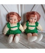 Two 1988 Northern Tissue Dolls by James River 16&quot; Red Hair Brown Eyes Fr... - £12.40 GBP