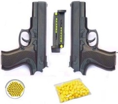 2 X Toy Gun Pistol Black for Kids with 8 Round Reload and 6 mm Plastic BB - £19.54 GBP