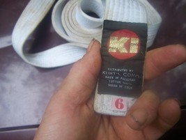 white 6 KI martial arts belt - £3.13 GBP