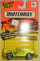 1994 Matchbox Super Fast &quot;Lamborghini Diablo&quot; #22 Mint On Card - £3.14 GBP