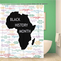 Rouihot 60X72 Inches Shower Curtain Raster for Black History Month Including Nam - £18.96 GBP