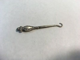 Antique Sterling Silver Glove / Shoe Button Hook 3 inches - £26.61 GBP