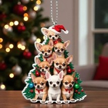 Chihuahua Christmas Tree Ornament – Double-Sided 3&quot; Flat Dog Holiday Dec... - $9.85