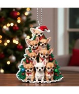 Chihuahua Christmas Tree Ornament – Double-Sided 3&quot; Flat Dog Holiday Dec... - $13.85 CAD