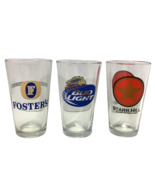 Beer Pint Glasses Fosters Australian Starr Hill Rail Riders Bud Light Lo... - £21.30 GBP