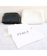 Furla Black Leather Coin Purse and Furla White Cosmetic Case - $1,491.82 MXN
