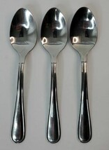Dinner Teaspoon Spoon 6.38&quot; Flatware 3 Count Stainless China Round Handle - $186.90 MXN
