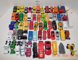 Huge Lot of 62 Different Pretend Play Die Cast plastic Vehicles Trucks Cars - £39.69 GBP