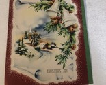 Vintage Christmas Card Snow And Jingle Bells Box4 - $3.95