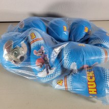 Chuck e Cheese Soft Toy Bowling Set 6 Pins with 1 Ball Blue Fun Kids - £10.88 GBP