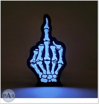 TWO Limited Edition Spooky Skeleton Middle Finger Lamp Unassembled 6 Piece Kit - £37.25 GBP