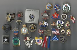 US CANADA Australia Military Service Army Legion Veterans Patriotic pin lot  - £51.95 GBP