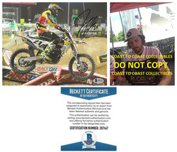 Jason Anderson motocross supercross signed 8x10 photo proof Beckett autographed, - $108.89