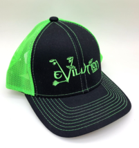 Evolution Fishing Lures Trucker Snapback Hat Bright Green And Black - $17.45