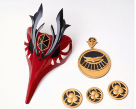 Genshin Impact Kujou Sara Mask, Kujou Sara cosplay Accessories - £61.99 GBP
