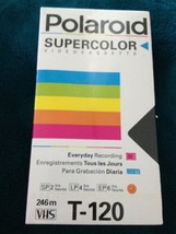 Polaroid supercolor video cassette T-120 vhs tape brand new - £15.17 GBP