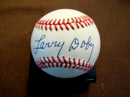 Larry Doby Cleveland Indians Hof Signed Auto Vintage Oal Baseball Beckett - £197.83 GBP