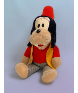 Vintage Knickerbocker Disney Goofy Plush Doll Fez Hat Yellow Vest - $19.98