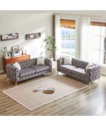 FX Velvet Modern 3+3 Seater Combo Sofa | Solid Wood Frame Living Room - $24,101.93 MXN