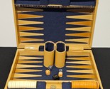 Aries Backgammon Faux Leather Padded Travel Brief Case - Vintage! - $43.53